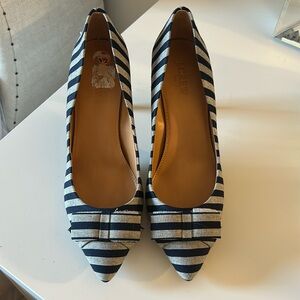 J Crew striped heels